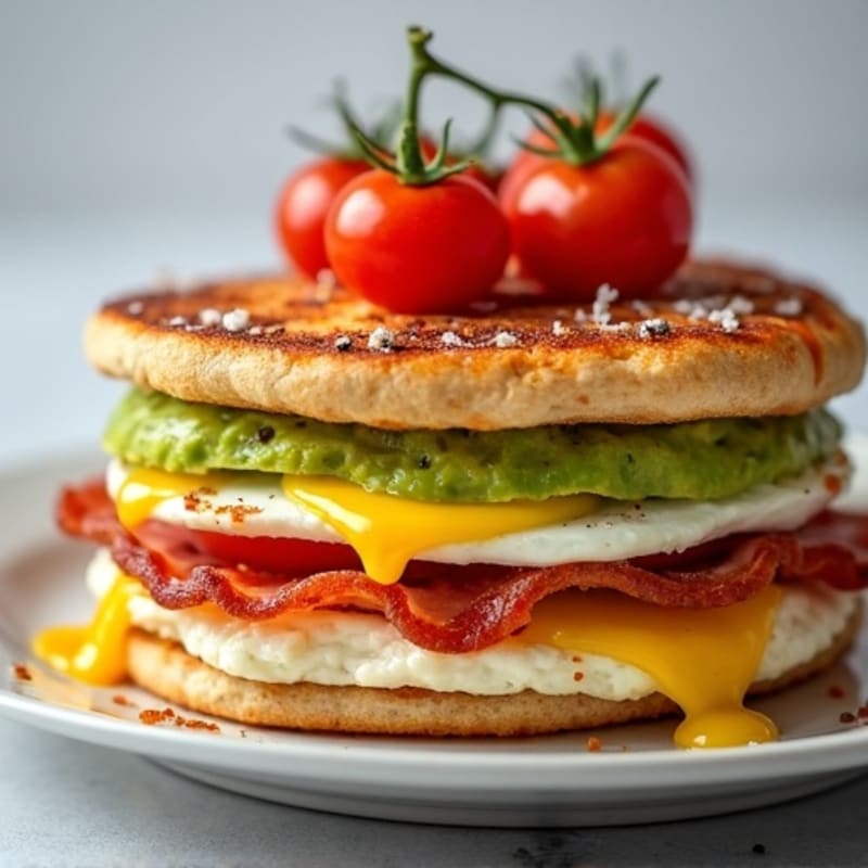 Crispy Turkey Bacon and Avocado Stack