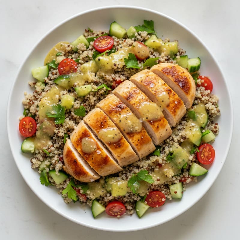 Lemon Herb Chicken and Quinoa Salad
