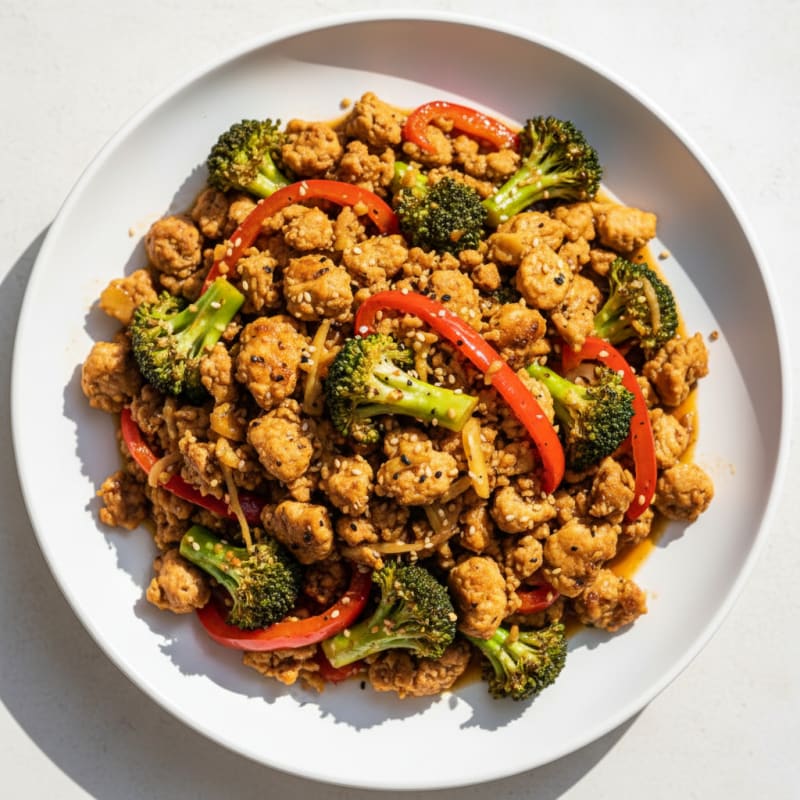 Ground Chicken and Veggie Stir-Fry