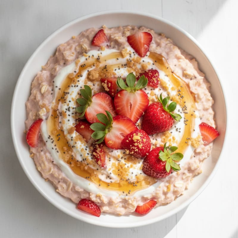 Strawberry Shortcake Overnight Oats