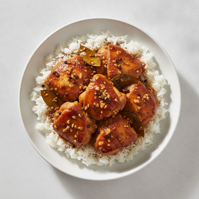 Garlic-Soy Braised Chicken Adobo