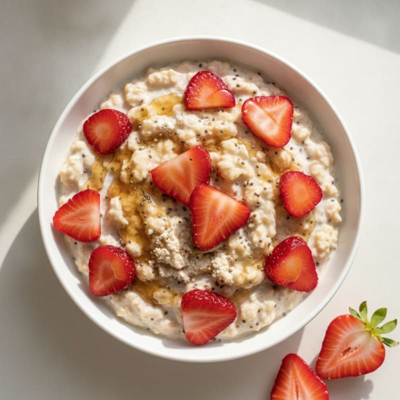 Strawberry Shortcake Overnight Oats