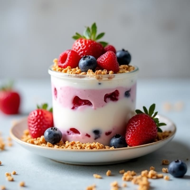 Creamy Greek Yogurt Protein Parfait with Mixed Berries