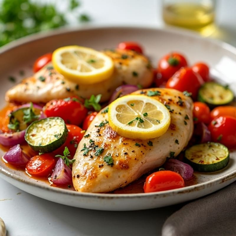 Sheet Pan Lemon Herb Chicken and Roasted Vegetables