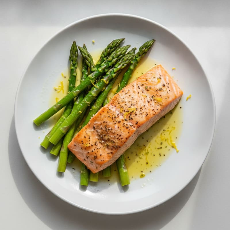 Lemon Herb Baked Salmon with Asparagus