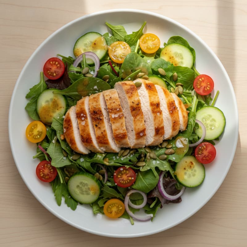 Vibrant Garden Green Salad with Honey Vinaigrette