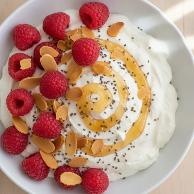 Silky Greek Yogurt Protein Mousse with Berries