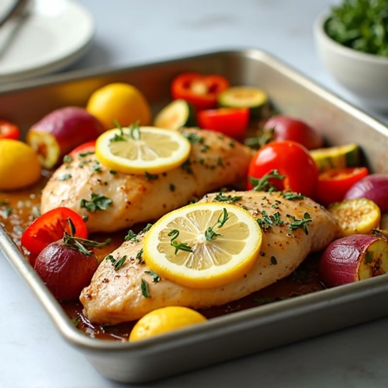 Sheet Pan Lemon Herb Chicken and Roasted Vegetables