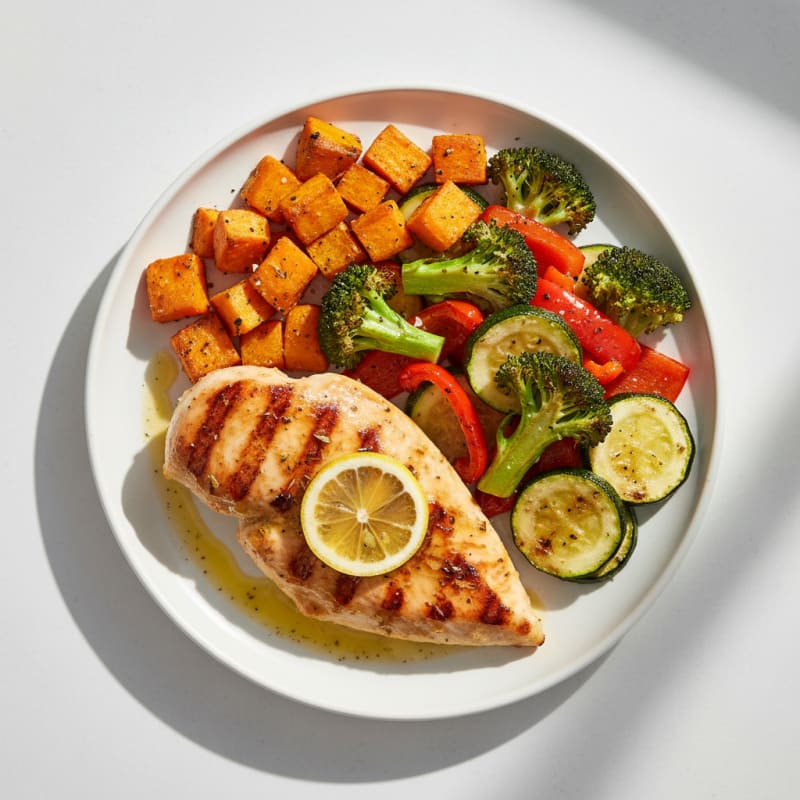 Zesty Grilled Chicken with Roasted Vegetables