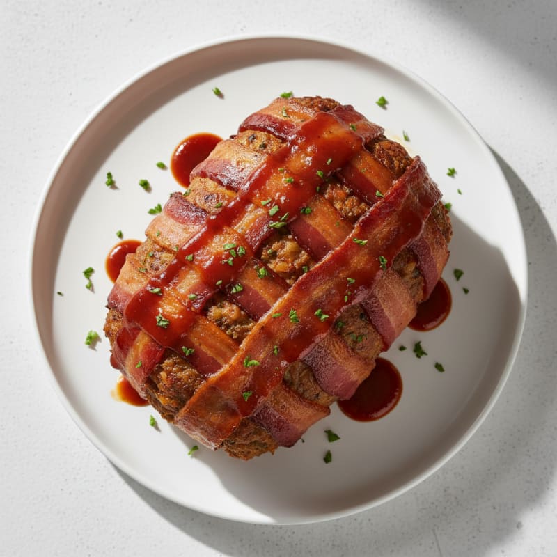 Smoky BBQ Bacon-Wrapped Meatloaf