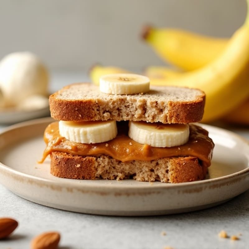 Protein-Packed Almond Butter Banana Sandwich