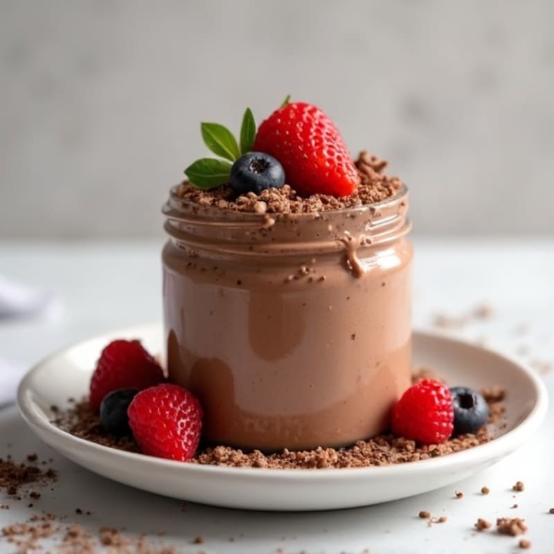Chocolate Protein Mousse with Chia Seeds