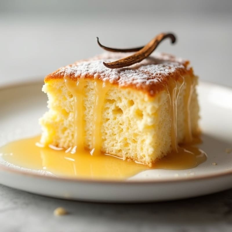 Protein-Packed Vanilla Bean Custard Cake