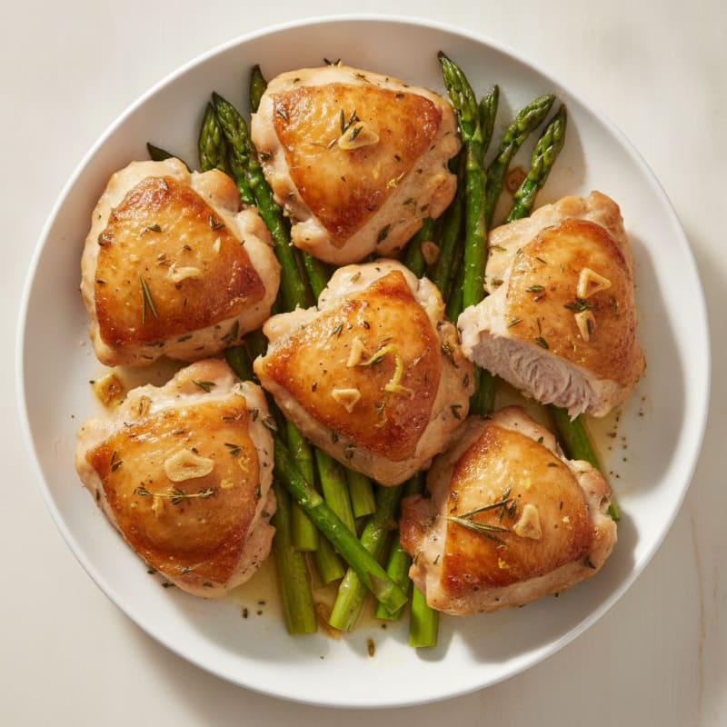 Garlic Herb Roasted Chicken Thighs