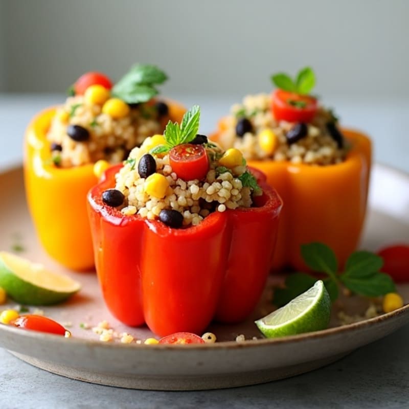 Zesty Quinoa Stuffed Peppers