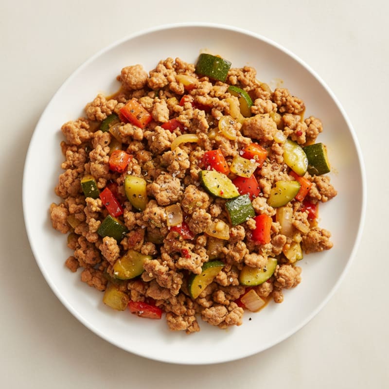 Savory Ground Turkey and Vegetable Skillet