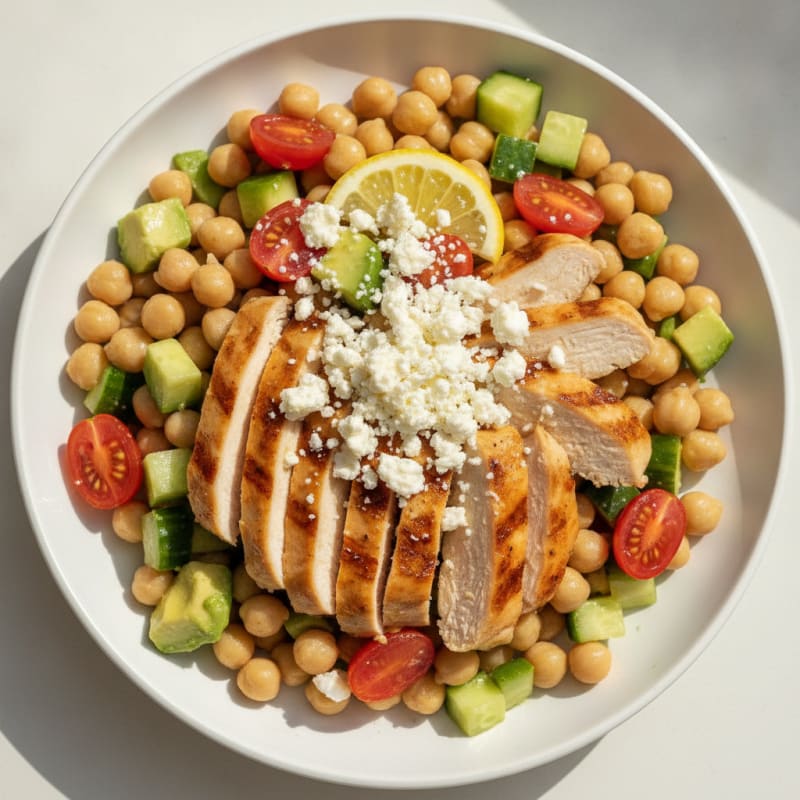Grilled Chicken and Feta Pasta Salad