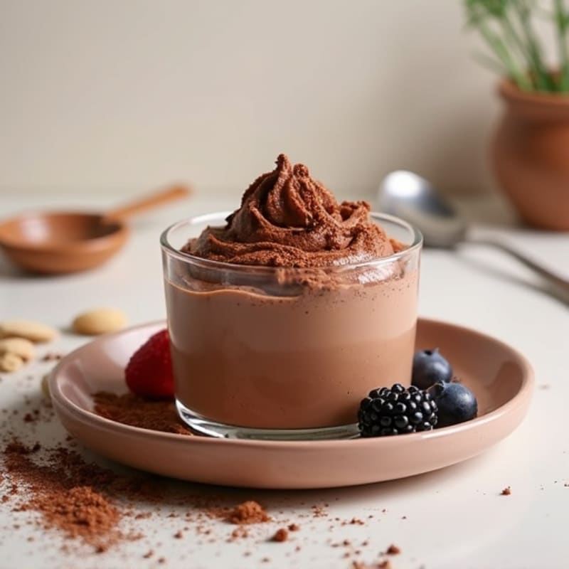 Chocolate Protein Mousse with Greek Yogurt