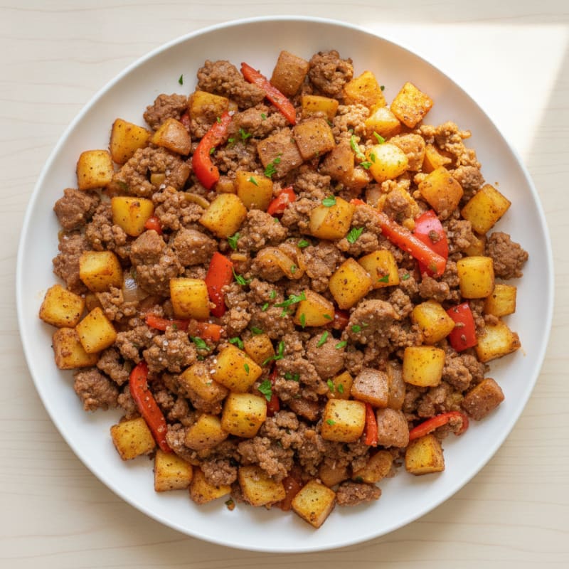Savory Ground Beef and Potato Skillet