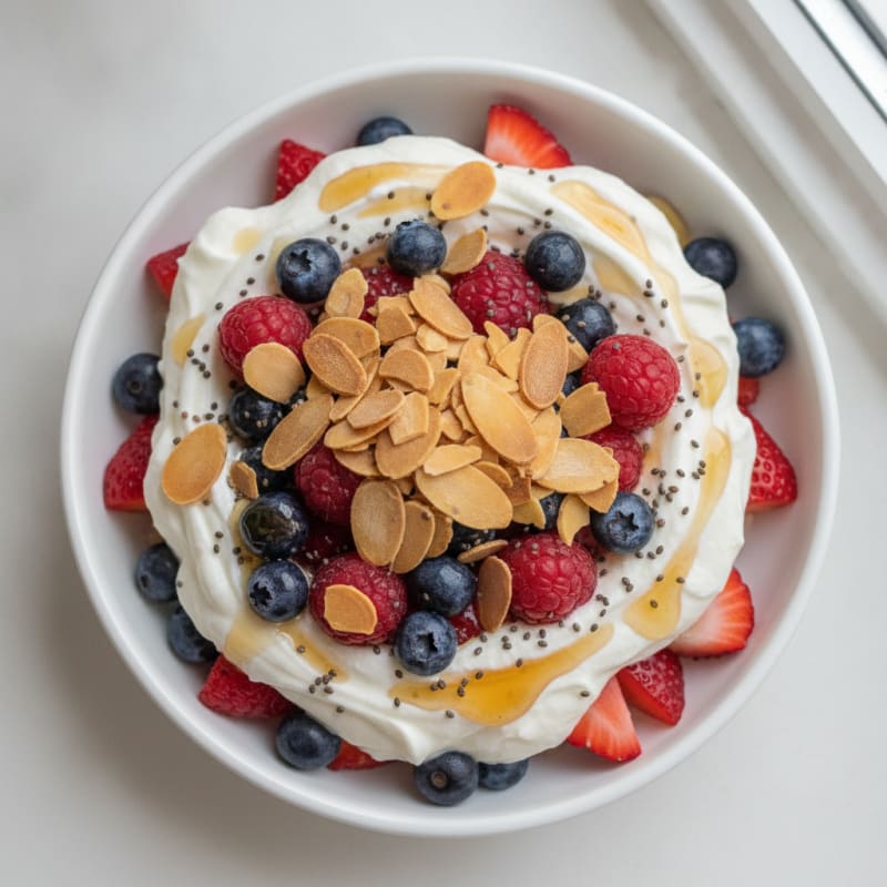 Creamy Greek Yogurt Protein Parfait with Mixed Berries