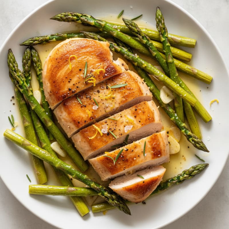 Lemon Herb Chicken with Roasted Asparagus