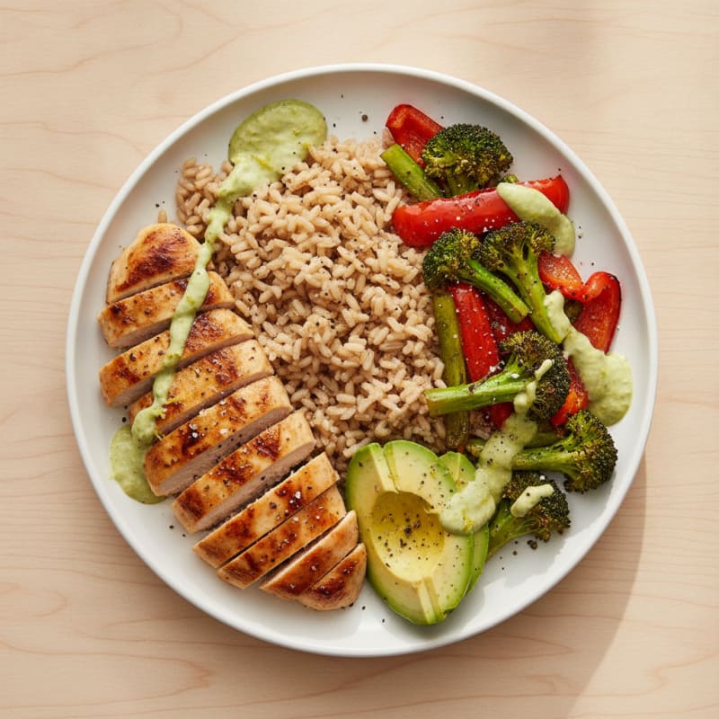 Deconstructed Chicken and Rice Bowl