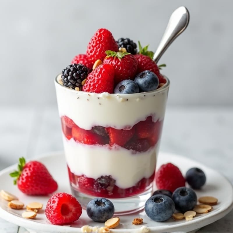 Creamy Greek Yogurt Protein Parfait with Mixed Berries