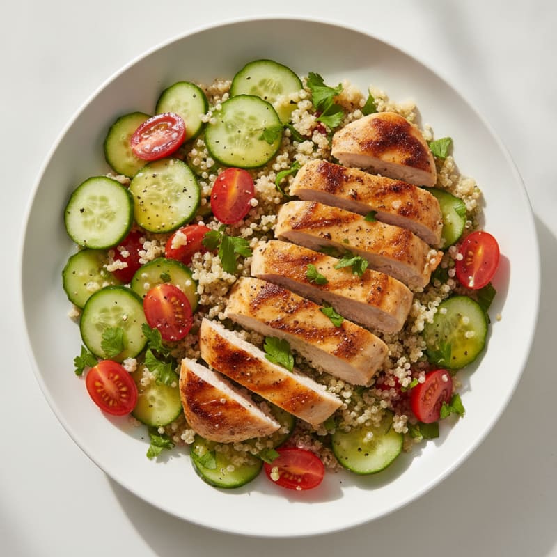 Lemon Herb Chicken and Quinoa Salad