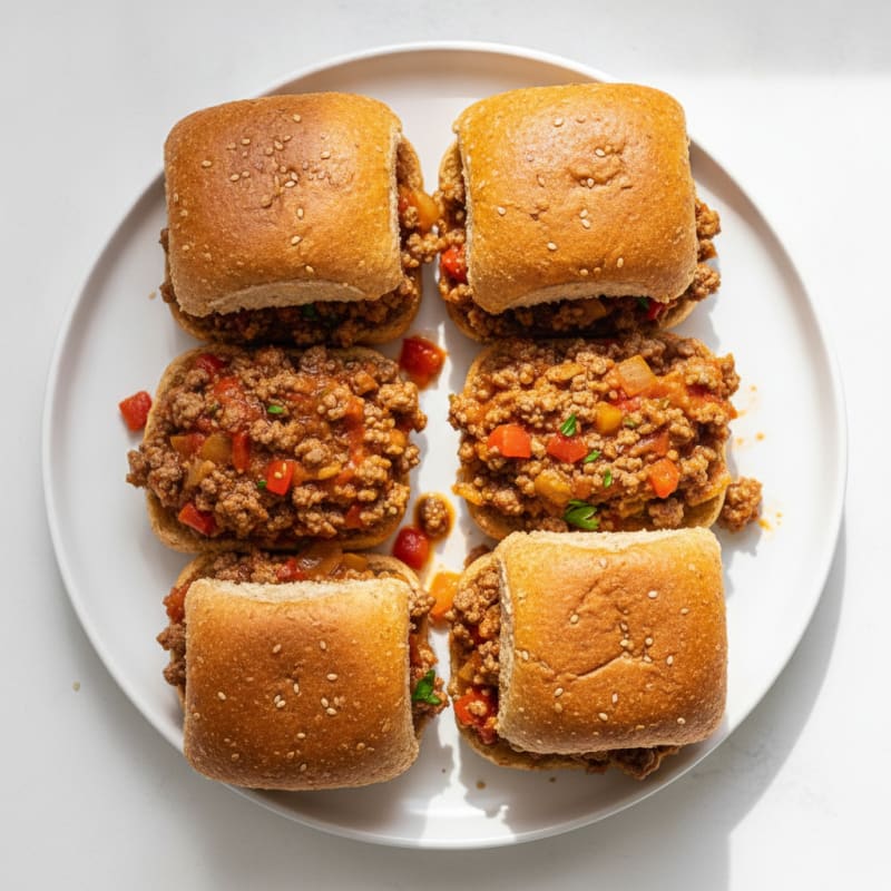 Sweet & Tangy Sloppy Joe Sliders