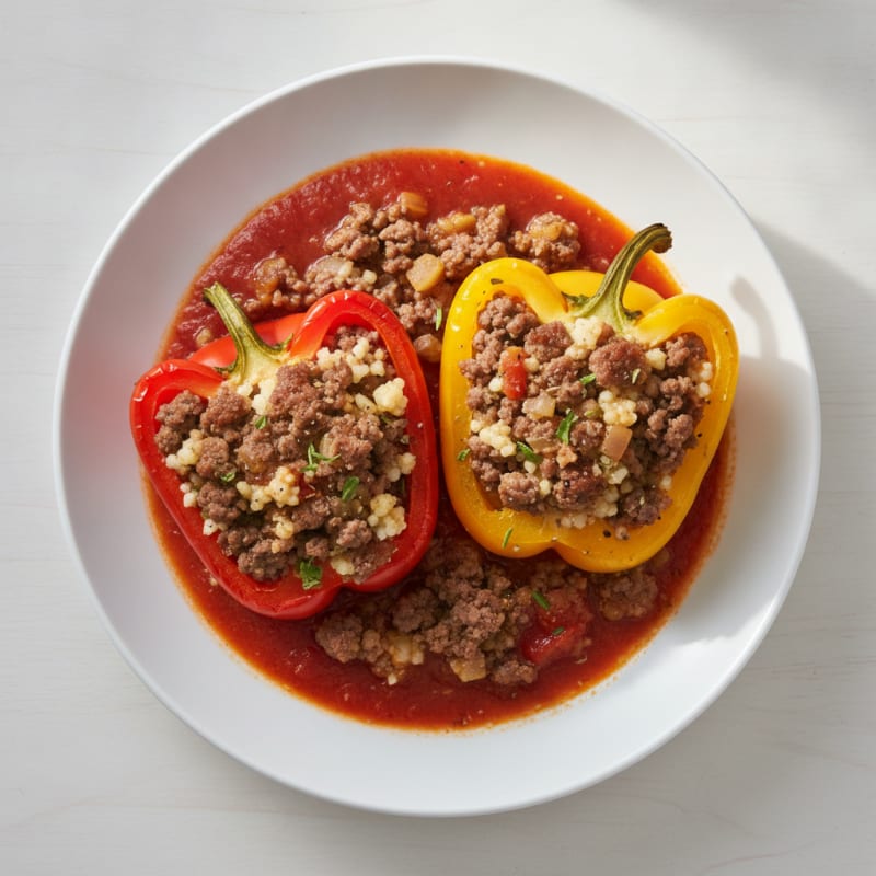 Ground Beef Stuffed Bell Peppers