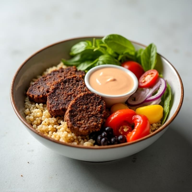 Seasoned Ground Beef Bowl with Special Sauce