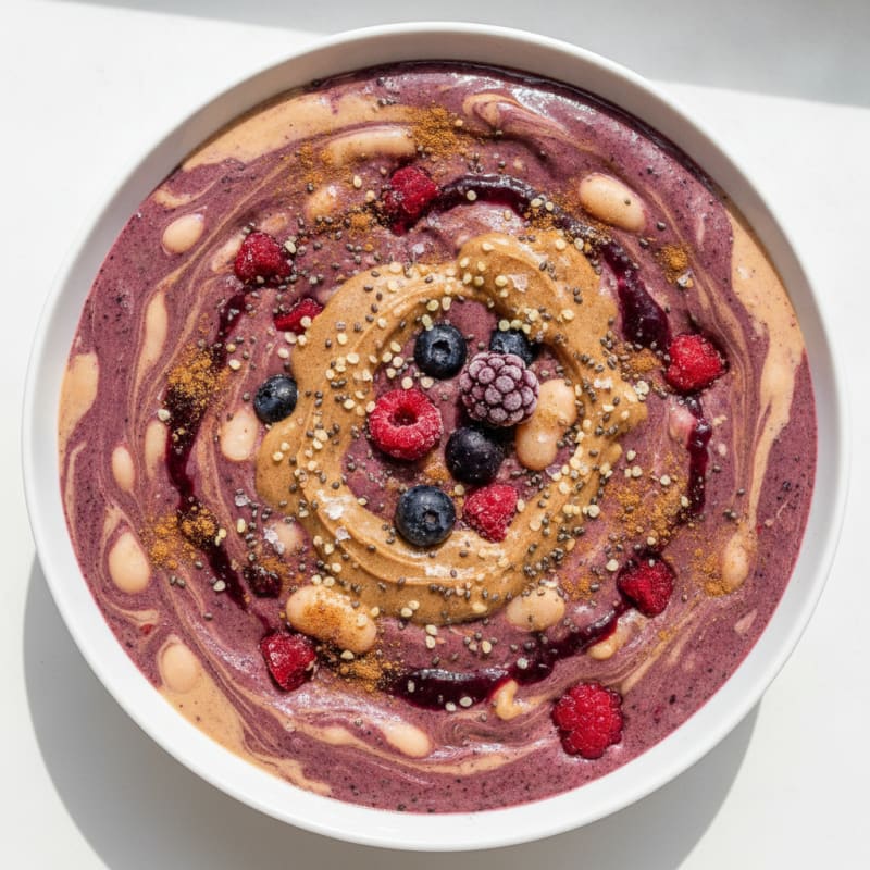 Berry Almond Butter Protein Smoothie
