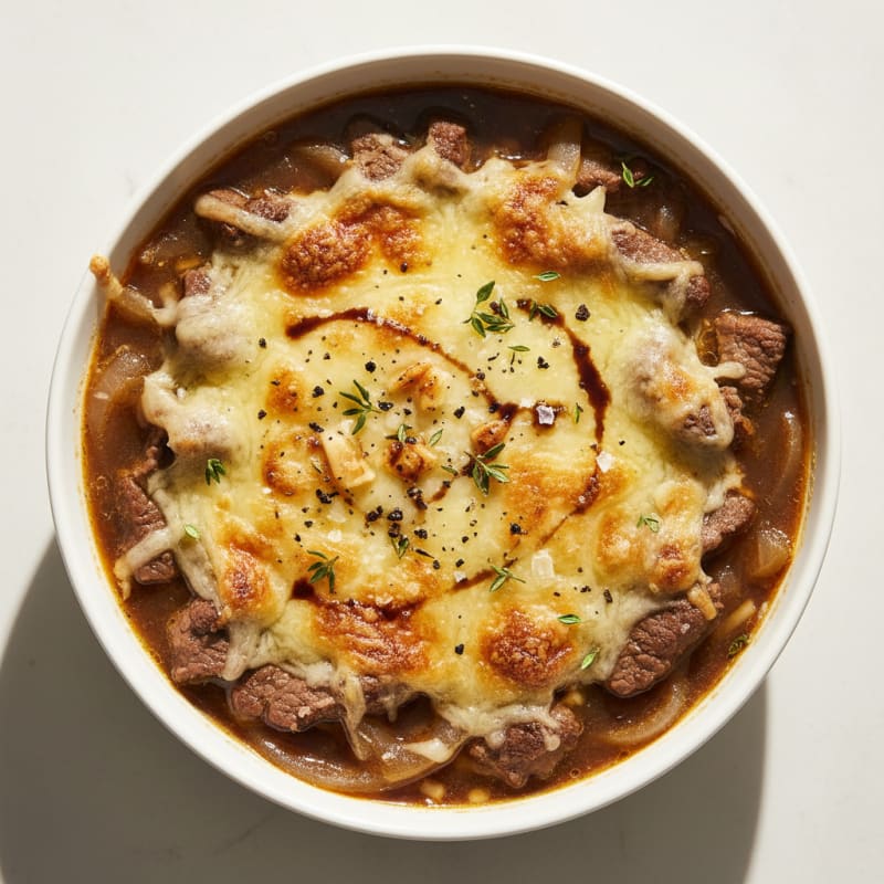 Classic French Onion Soup with Gruyere