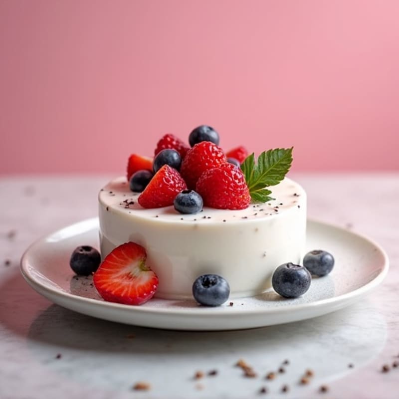 Silky Greek Yogurt Protein Pudding with Fresh Berries