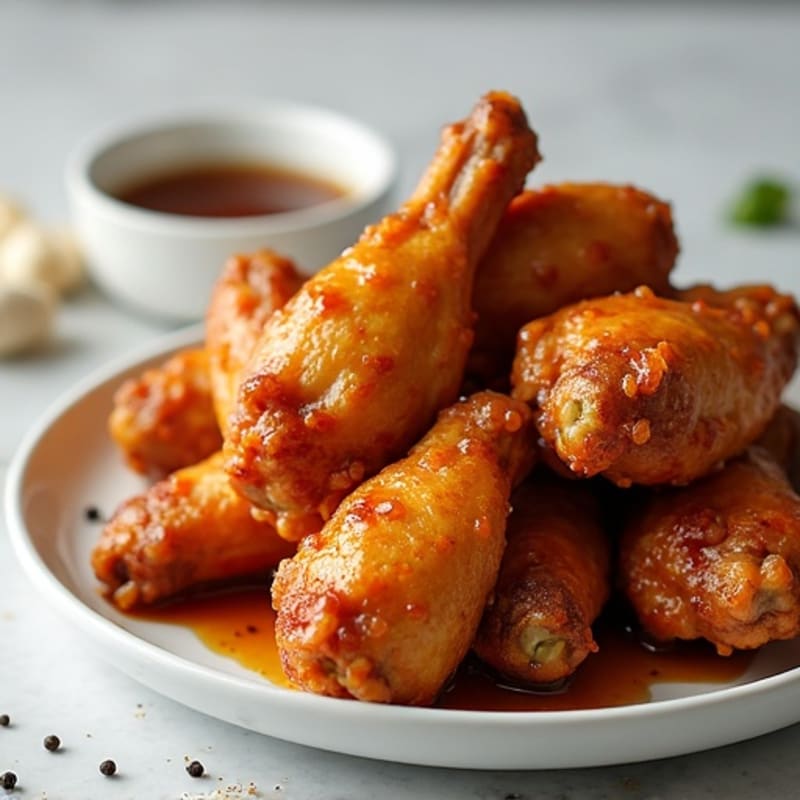 Crispy Honey Garlic Baked Chicken Wings