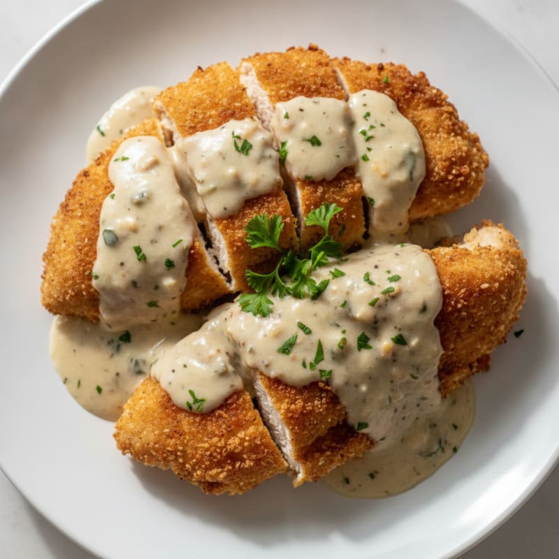 Buttermilk Fried Chicken with Creamy Gravy