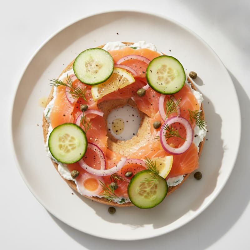 Smoked Salmon Everything Bagel