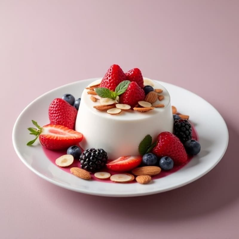 Greek Yogurt Protein Mousse with Mixed Berries