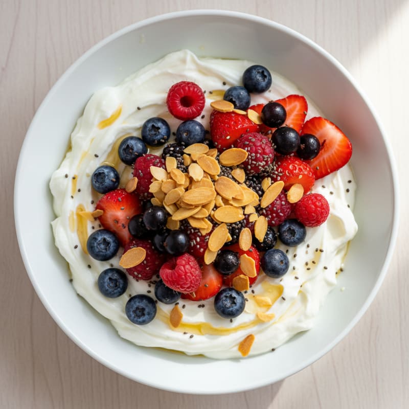 Creamy Greek Yogurt Protein Bowl with Mixed Berries