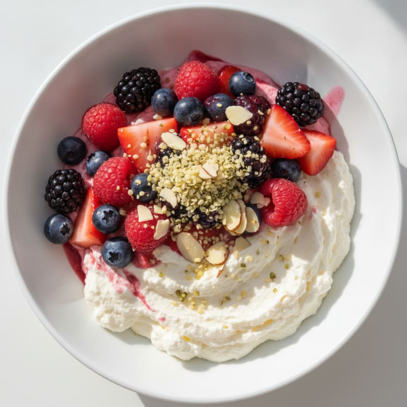 Creamy Greek Yogurt Protein Bowl with Mixed Berries