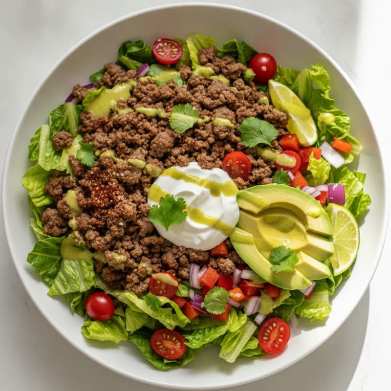 Ground Beef Taco Salad Bowl