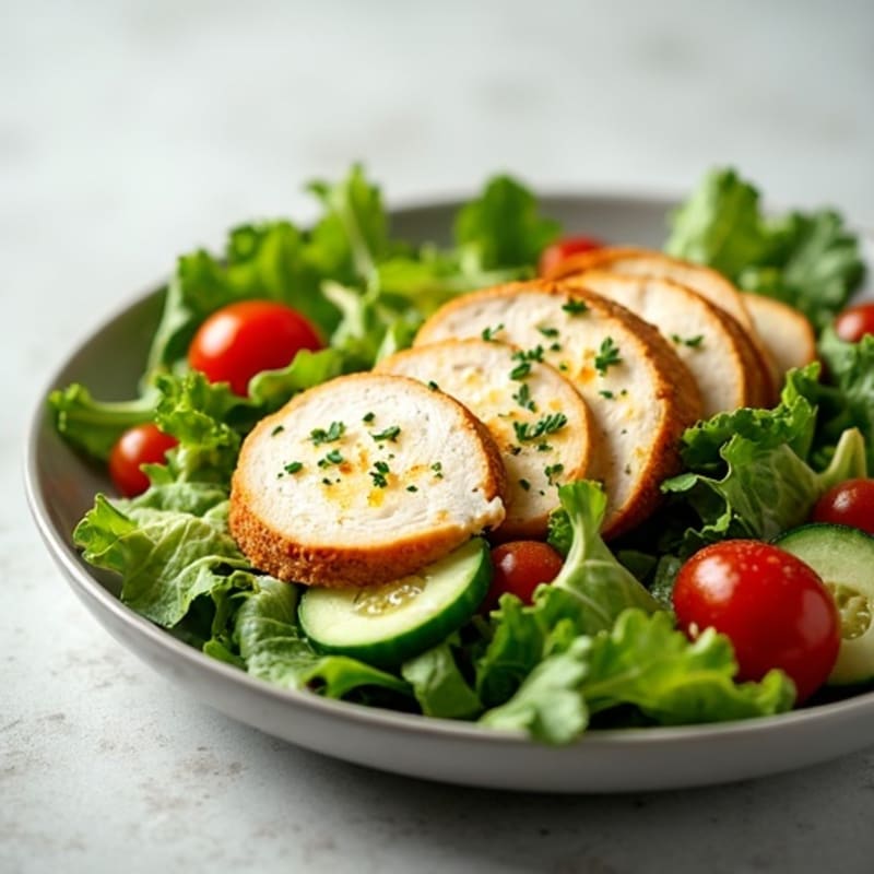 Lean Turkey and Provolone Fresh Greens with Zesty Herb Vinaigrette