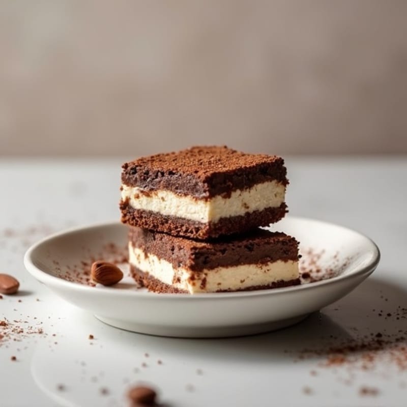 Protein-Rich Dark Chocolate Greek Yogurt Cheesecake Squares