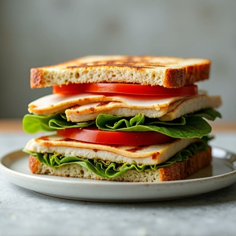 Crispy Grilled Turkey Pesto Sandwich