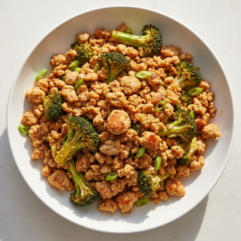 Ground Chicken and Broccoli Stir-Fry