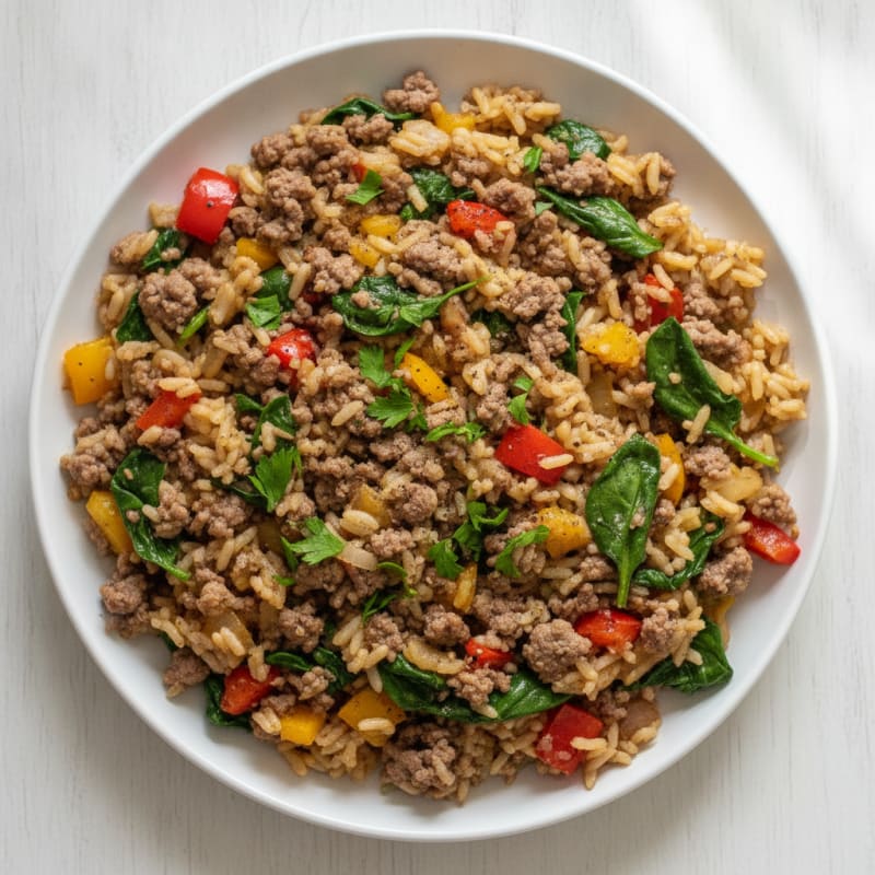 Ground Beef and Rice Skillet