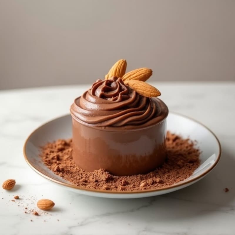 Silky Chocolate Protein Pudding with Almond Butter