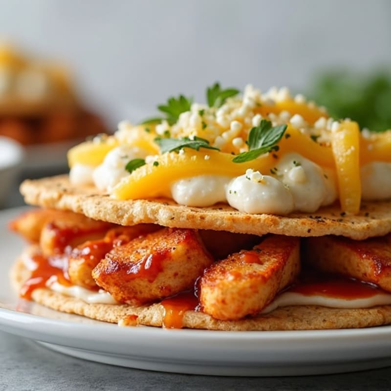BBQ Ranch Chicken Crispy Flatbread