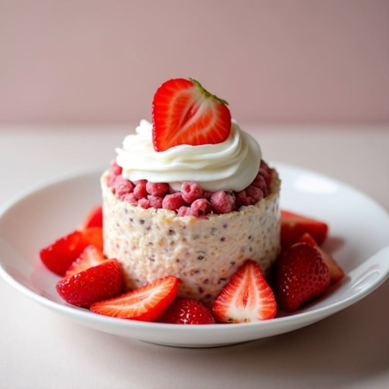 Creamy Strawberry Shortcake Overnight Oats