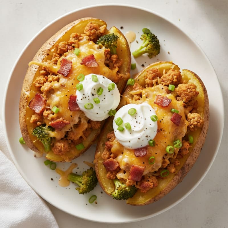 Bacon Cheddar Stuffed Potatoes